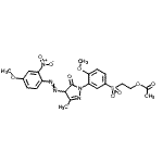 CAS#: 85750-11-4, 2-[(4-Methoxy-3-{4-[(4-methoxy-2-nitrophenyl)diazenyl]-3-methyl-5-oxo-4,5-dihydro-1H-pyrazol-1-yl}phenyl)sulfonyl]ethyl acetate