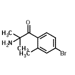 CAS 登录号：857732-03-7， 2-氨基-1-(4-溴-2-甲基苯基)-2-甲基-1-丙酮