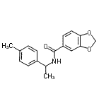 CAS 登录号：858036-54-1， N-[1-(4-甲基苯基)乙基]-1,3-苯并二氧戊环-5-甲酰胺