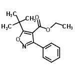 CAS#: 858490-10-5, Ethyl 5-(2-methyl-2-propanyl)-3-phenyl-1,2-oxazole-4-carboxylate