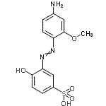 CAS 登录号：85895-92-7， 3-[(4-氨基-2-甲氧基苯基)偶氮]-4-羟基苯磺酸