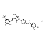 CAS#: 85895-97-2, Sodium 3-[(1-{4-[(4-amino-3-methylbenzoyl)amino]phenyl}-3-methyl-5-oxo-4,5-dihydro-1H-pyrazol-4-yl)diazenyl]-5-chloro-4-hydroxybenzenesulfonate