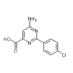 CAS 登录号：858956-28-2， 6-氨基-2-(4-氯苯基)-4-嘧啶羧酸