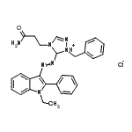 CAS 登录号：85959-28-0， 4-(3-氨基-3-氧代丙基)-1-苄基-5-[(1-乙基-2-苯基-1H-吲哚-3-基)偶氮]-4,5-二氢-1H-1,2,4-三唑-1-鎓氯化物