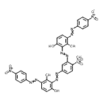 CAS 登录号：85959-46-2， 2,4-二({2,6-二羟基-3-[(4-硝基苯基)偶氮]苯基}偶氮)苯磺酸