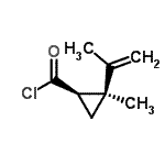 CAS 登录号：86133-43-9， (1R,2S)-2-异丙烯基-2-甲基环丙烷羰基氯化物