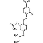 CAS 登录号：86190-47-8， N-{5-(仲-丁基氨基)-2-[(2-氯-4-硝基苯基)偶氮]苯基}乙酰胺