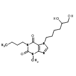 CAS 登录号：86257-14-9， 1-丁基-7-(5,6-二羟基己基)-3-甲基-3,7-二氢-1H-嘌呤-2,6-二酮