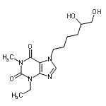 CAS#: 86257-19-4, 7-(5,6-Dihydroxyhexyl)-3-ethyl-1-methyl-3,7-dihydro-1H-purine-2,6-dione