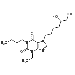 CAS 登录号：86257-20-7， 1-丁基-7-(5,6-二羟基己基)-3-乙基-3,7-二氢-1H-嘌呤-2,6-二酮
