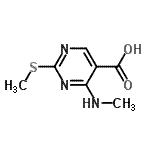 CAS#: 863028-98-2, 4-(Methylamino)-2-(methylsulfanyl)-5-pyrimidinecarboxylic acid