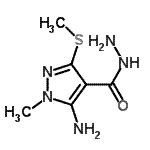 CAS#: 863312-78-1, 5-Amino-1-methyl-3-(methylsulfanyl)-1H-pyrazole-4-carbohydrazide