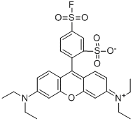 CAS 登录号：86368-10-7， 磺基玫瑰精 B 5-酸氟化物