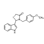 CAS#: 86427-43-2, 2-(1H-Indol-3-yl)-3-(4-methoxybenzyl)-1,3-thiazolidin-4-one