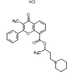 CAS 登录号：86433-59-2， 4-(1-哌啶基)-2-丁炔基3-甲基-4-氧代-2-苯基-4H-苯并吡喃-8-羧酸酯盐酸盐(1:1)
