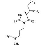 CAS 登录号：86503-14-2， (5R)-5-[(2R)-2-丁炔基]-3-[3-(二甲基氨基)丙基]-2-硫代-4-咪唑烷酮