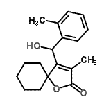 CAS#: 86560-20-5, 4-[Hydroxy(2-methylphenyl)methyl]-3-methyl-1-oxaspiro[4.5]dec-3-en-2-one