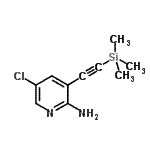 CAS#: 866318-90-3, 5-Chloro-3-[(trimethylsilyl)ethynyl]-2-pyridinamine