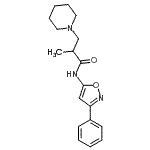 CAS#: 86683-56-9, 2-Methyl-N-(3-phenyl-1,2-oxazol-5-yl)-3-(1-piperidinyl)propanamide