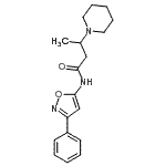 CAS#: 86683-94-5, N-(3-Phenyl-1,2-oxazol-5-yl)-3-(1-piperidinyl)butanamide