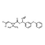 CAS#: 86752-99-0, Cyano(3-phenoxyphenyl)methyl 3-(2,2-dichlorovinyl)-2,2-dimethylcyclopropanecarboxylate