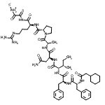 CAS#: 86785-86-6, N-(Cyclohexylacetyl)-D-phenylalanyl-L-phenylalanyl-L-isoleucyl-L-asparaginyl-L-alanyl-L-prolyl-N<sup>5</sup>-(diaminomethylene)-N-[2-oxo-2-(sulfido-lambda<sup>5</sup>-azanyl)ethanethioyl]-L-ornithinamide