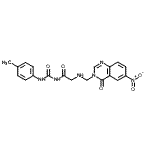 CAS#: 86816-94-6, N-[(4-Methylphenyl)carbamoyl]-N<sup>2</sup>-[(6-nitro-4-oxo-3(4H)-quinazolinyl)methyl]glycinamide