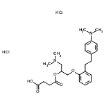 CAS#: 86819-19-4, 4-{[1-(Dimethylamino)-3-(2-{2-[4-(dimethylamino)phenyl]ethyl}phenoxy)-2-propanyl]oxy}-4-oxobutanoic acid dihydrochloride