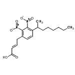 CAS 登录号：86841-63-6， (2E)-4-[2,3-二硝基-4-(2-辛烷基)苯基]-2-丁烯酸