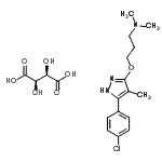 CAS#: 86871-75-2, (2R,3R)-2,3-Dihydroxysuccinic acid - 3-{[5-(4-chlorophenyl)-4-methyl-1H-pyrazol-3-yl]oxy}-N,N-dimethyl-1-propanamine (1:1)