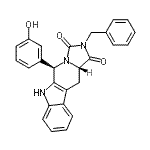 CAS#: 869304-55-2, (5R,11aS)-2-Benzyl-5-(3-hydroxyphenyl)-5,6,11,11a-tetrahydro-1H-imidazo[1',5':1,6]pyrido[3,4-b]indole-1,3(2H)-dione