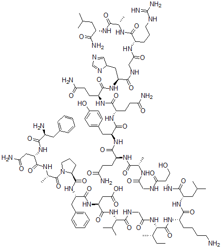 CAS 登录号：869705-22-6， L-苯丙氨酰-L-天冬氨酰胺酰-L-丙氨酰-L-脯氨酰-L-苯丙氨酰-L-alpha-天冬氨酰-L-缬氨酰甘氨酰-L-异亮氨酰-L-赖氨酰-L-亮氨酰-L-丝氨酰甘氨酰-L-丙氨酰-L-谷氨酰胺酰-L-酪氨酰-L-谷氨酰胺酰-L-谷氨酰胺酰-L-组氨酰甘氨酰-L-精氨酰-L-丙氨酰-L-亮氨酰胺