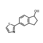 CAS 登录号：869725-78-0， 5-(1,3-噻唑-2-基)-1-茚满醇