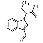 CAS 登录号：869947-42-2， 2-(3-甲酰基-1H-吲哚-1-基)丁酸