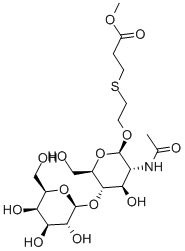 CAS#: 87019-31-6, 3-[[2-[[2-(acetylamino)-2-deoxy-4-O-beta-D-galactopyranosyl-beta-D-glucopyranosyl]oxy]ethyl]thio]-Propanoic acid methyl ester
