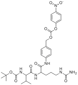 CAS 登录号：870487-10-8， Boc-Val-Cit-PAB-PNP