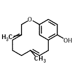 CAS#: 87064-17-3, 4,8-Dimethyl-2-oxabicyclo[9.3.1]pentadeca-1(15),4,8,11,13-pentaen-12-ol