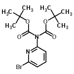 CAS 登录号：870703-61-0， 6-(二-叔丁氧羰基-氨基)-2-溴吡啶
