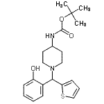 CAS#: 870703-80-3, 2-Methyl-2-propanyl {1-[(2-hydroxyphenyl)(2-thienyl)methyl]-4-piperidinyl}carbamate