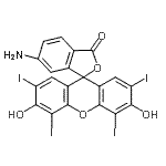 CAS#: 870703-94-9, 5-amino-3',6'-dihydroxy-2',4',5',7'-tetraiodo-spiro[isobenzofuran-3,9'-xanthene]-1-one