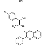 CAS 登录号：87081-18-3， 4-(1-羟基-2-{[(3-苯基-2,3-二氢-1,4-苯并二氧杂环己-2-基)甲基]氨基}丙基)苯酚盐酸盐(1:1)
