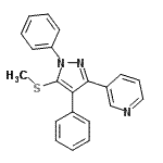 CAS 登录号：871110-02-0， 3-[5-(甲硫基)-1,4-二苯基-1H-吡唑-3-基]吡啶