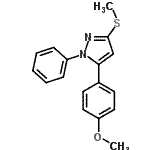 CAS 登录号：871110-15-5， 5-(4-甲氧基苯基)-3-(甲硫基)-1-苯基-1H-吡唑