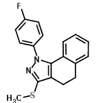 CAS#: 871110-22-4, 1-(4-Fluorophenyl)-3-(methylsulfanyl)-4,5-dihydro-1H-benzo[g]indazole