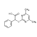 CAS 登录号：87125-95-9， [(4,6-二甲基-2-嘧啶基)硫基](苯基)乙酸