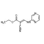 CAS 登录号：871926-02-2， 乙基(2E)-2-氰基-3-(2-吡嗪基氨基)丙烯酸酯