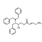 CAS 登录号：871948-96-8， (2R,3S)-3-(二苄基氨基)-2-羟基-4-苯基丁基(2E)-2-戊烯酸酯