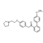 CAS 登录号：87198-64-9， 1-(4'-甲氧基-2-联苯基)-2-{4-[2-(1-吡咯烷基)乙氧基]苯基}乙酮