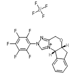 CAS#: 872143-57-2, (5aR,10bS)-2-(Pentafluorophenyl)-2,5a,6,10b-tetrahydro-4H-indeno[2,1-b][1,2,4]triazolo[4,3-d][1,4]oxazin-11-ium tetrafluoroborate