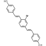 CAS 登录号：872201-12-2， 4,4'-[(2-溴-1,4-亚苯基)二(E)-2,1-乙烯二基]二苯酚